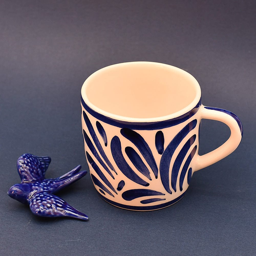 Andorinha I Large Ceramic Mug - Blue