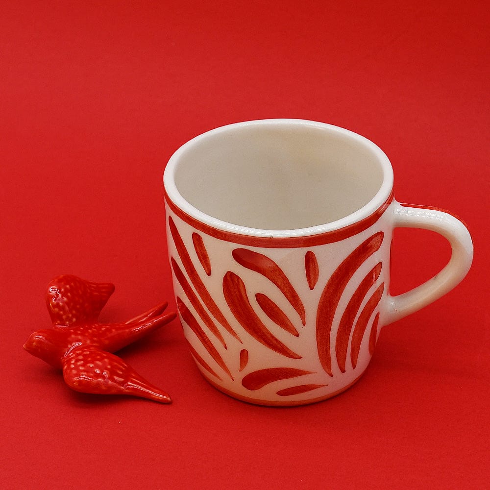 Andorinha I Large Ceramic Mug - Red