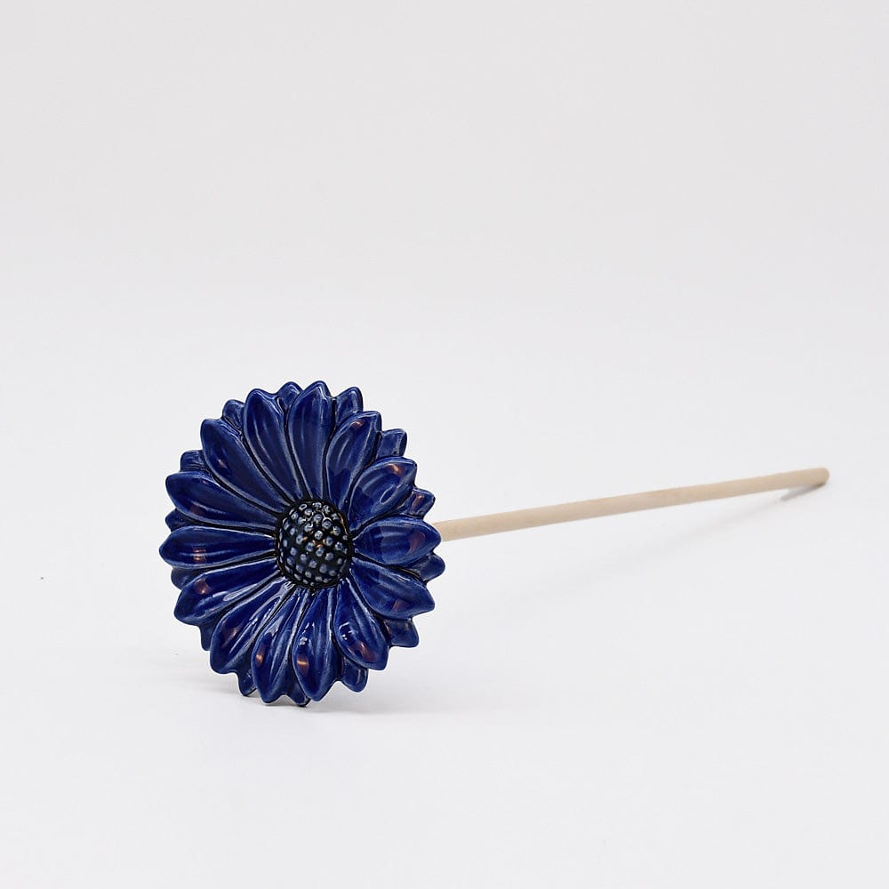 Artificial Daisies in Ceramic Blue