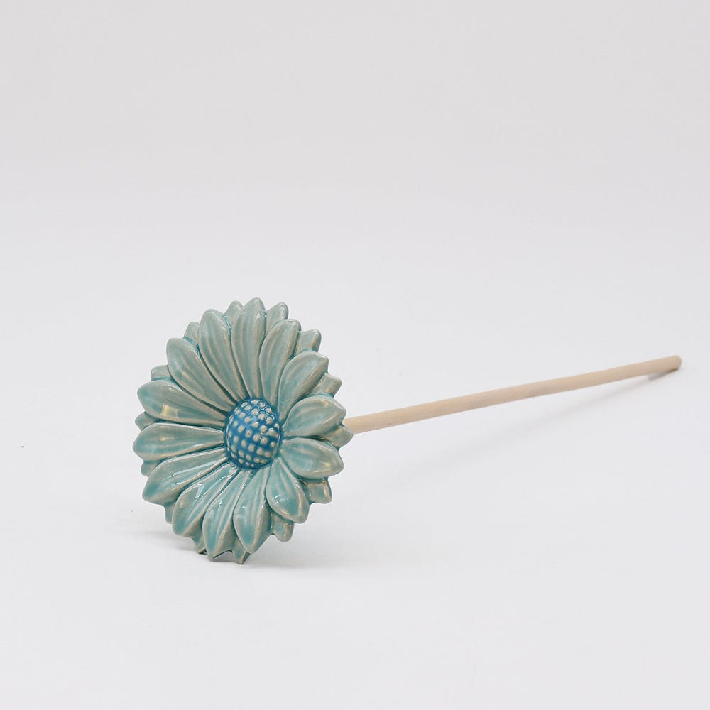 Artificial Daisies in Ceramic Turquoise