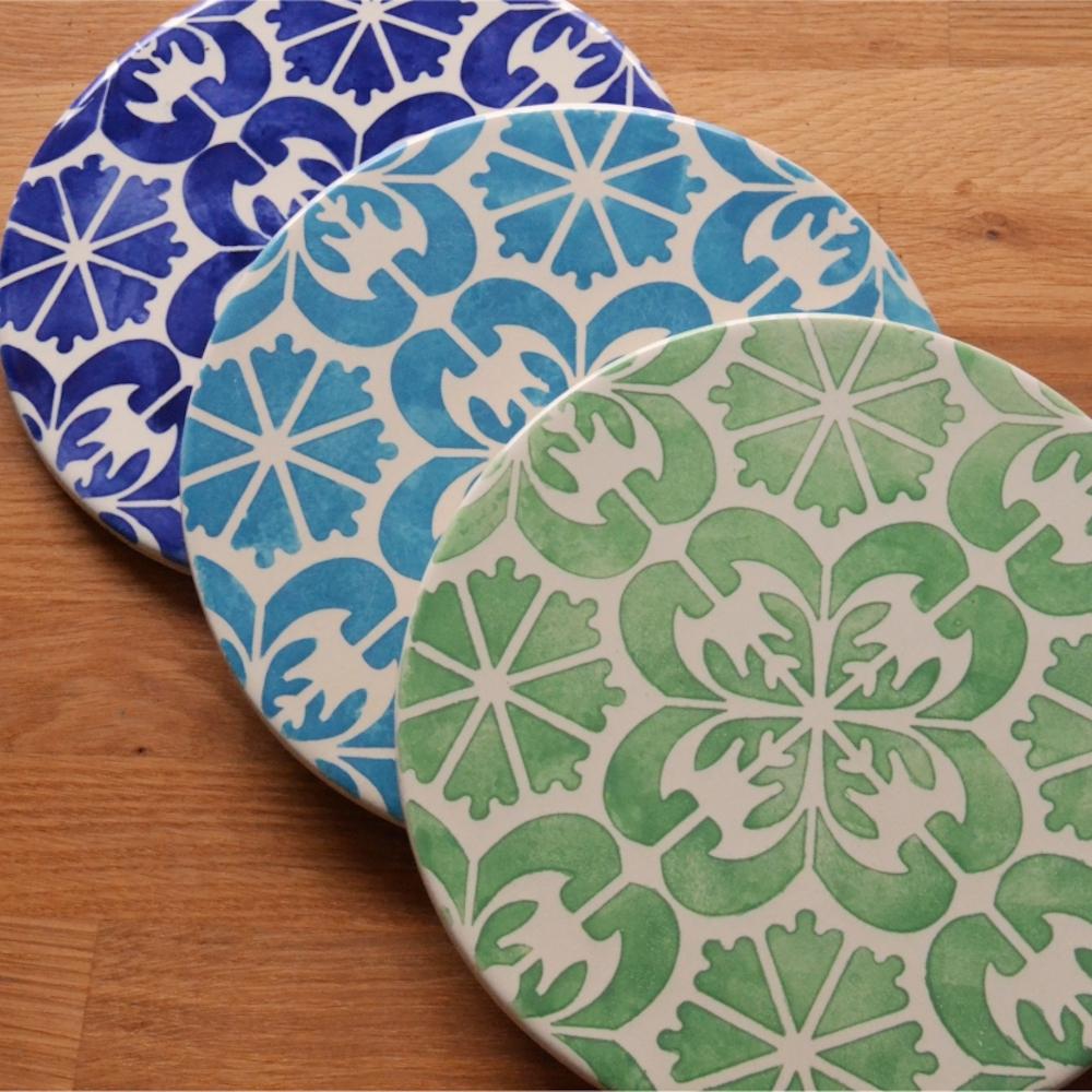 Azulejo I Ceramic and Cork Trivet