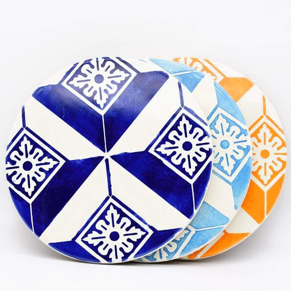 Azulejo I Ceramic and Cork Trivet