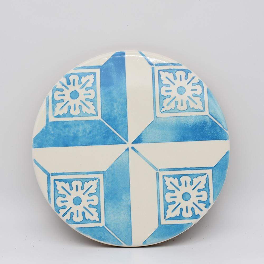 Azulejo I Ceramic and Cork Trivet