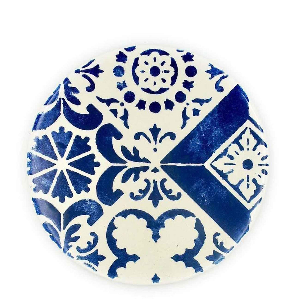 Azulejo I Ceramic and Cork Trivet Cobalt blue