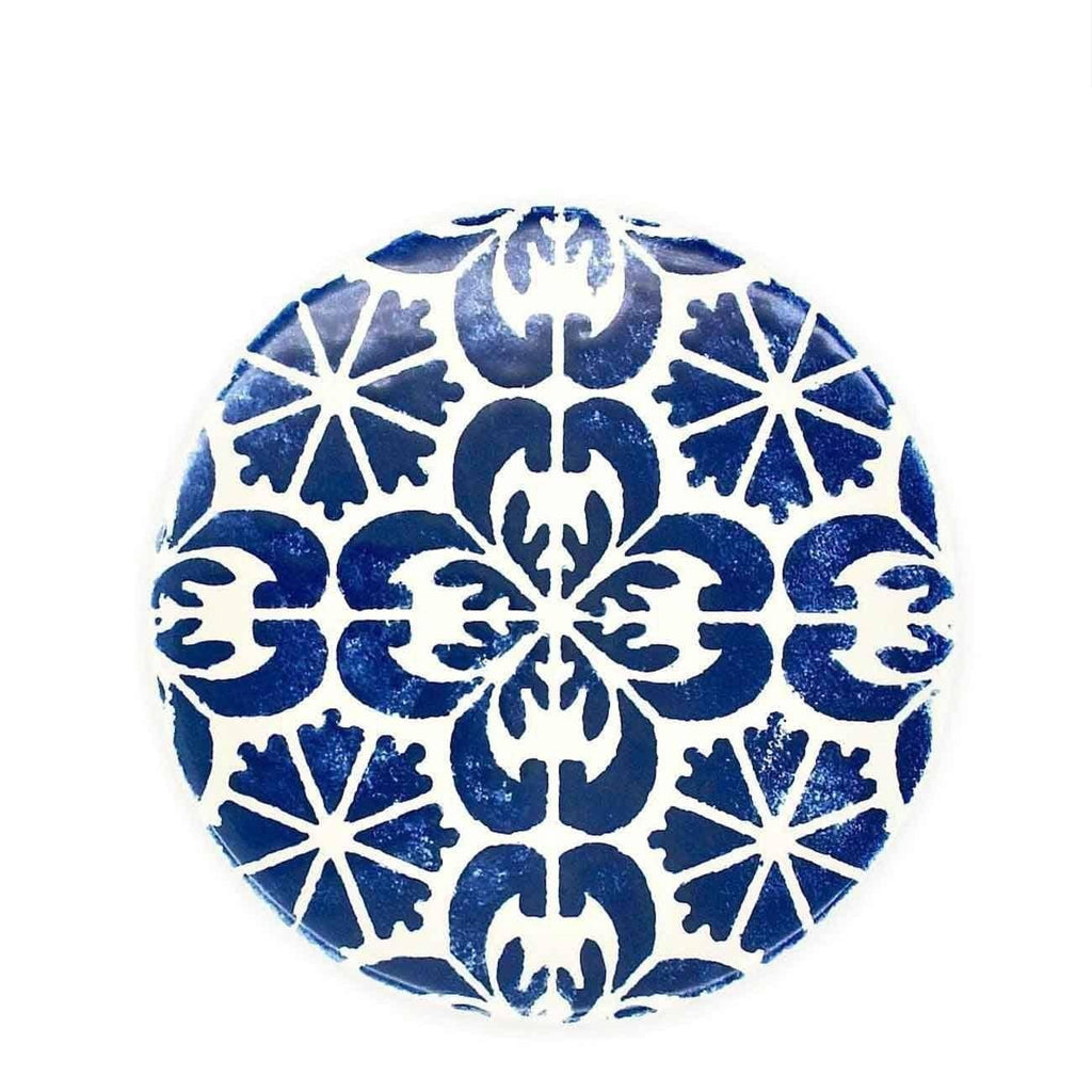 Azulejo I Ceramic and Cork Trivet Cobalt blue