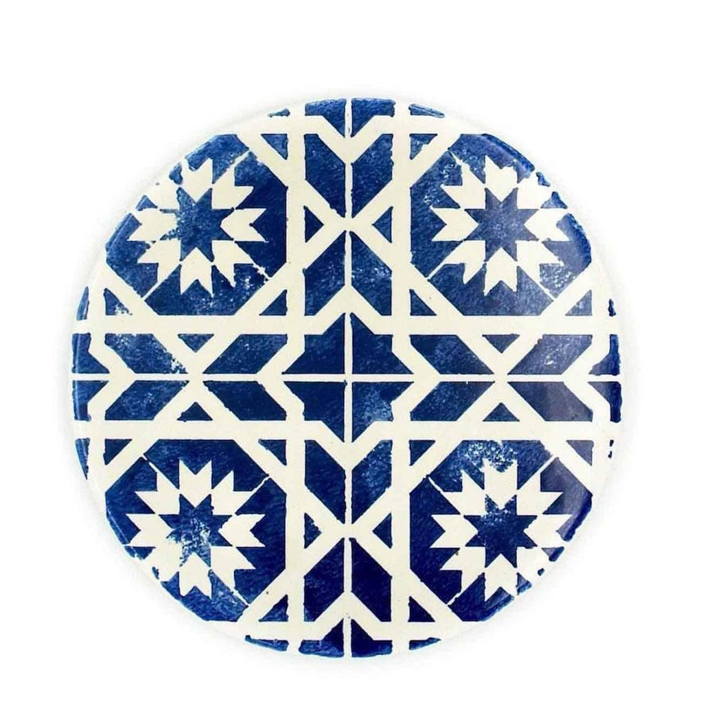 Azulejo I Ceramic and cork Trivet Cobalt blue