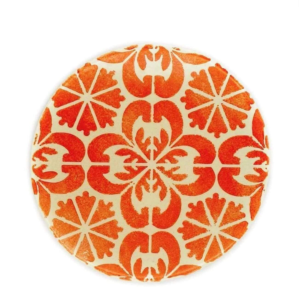 Azulejo I Ceramic and Cork Trivet Orange