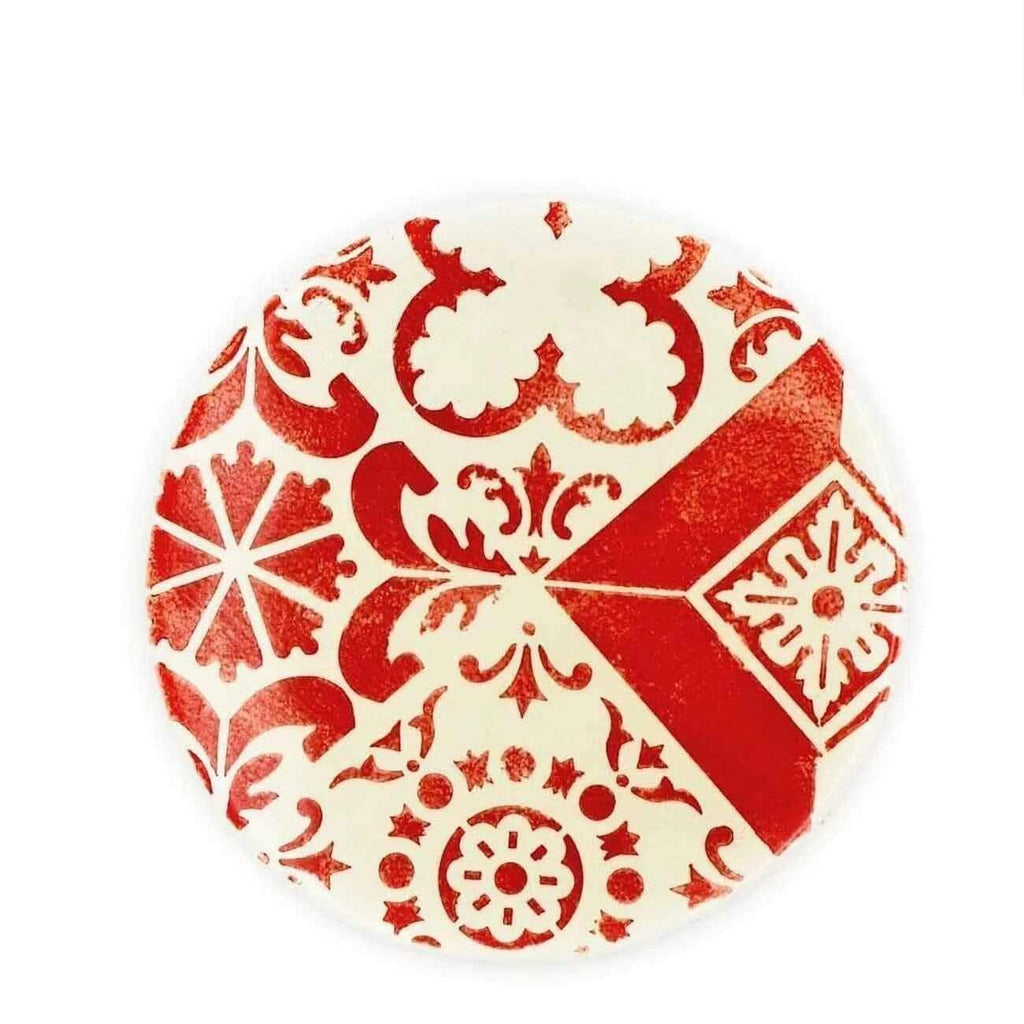 Azulejo I Ceramic and Cork Trivet Red