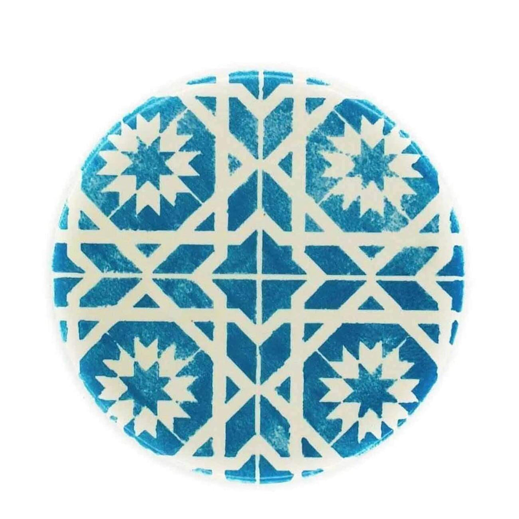 Azulejo I Ceramic and cork Trivet Turquoise