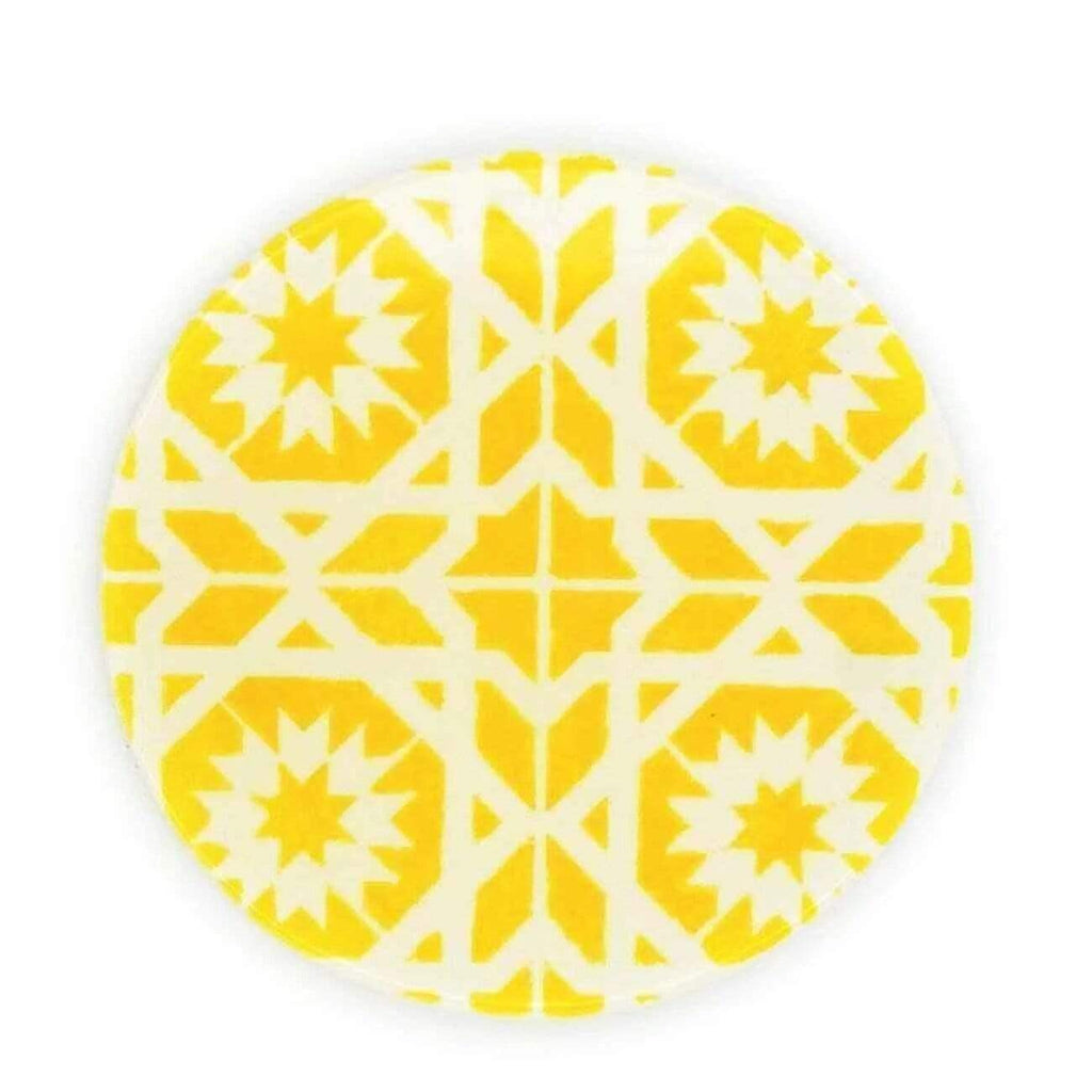 Azulejo I Ceramic and cork Trivet Yellow