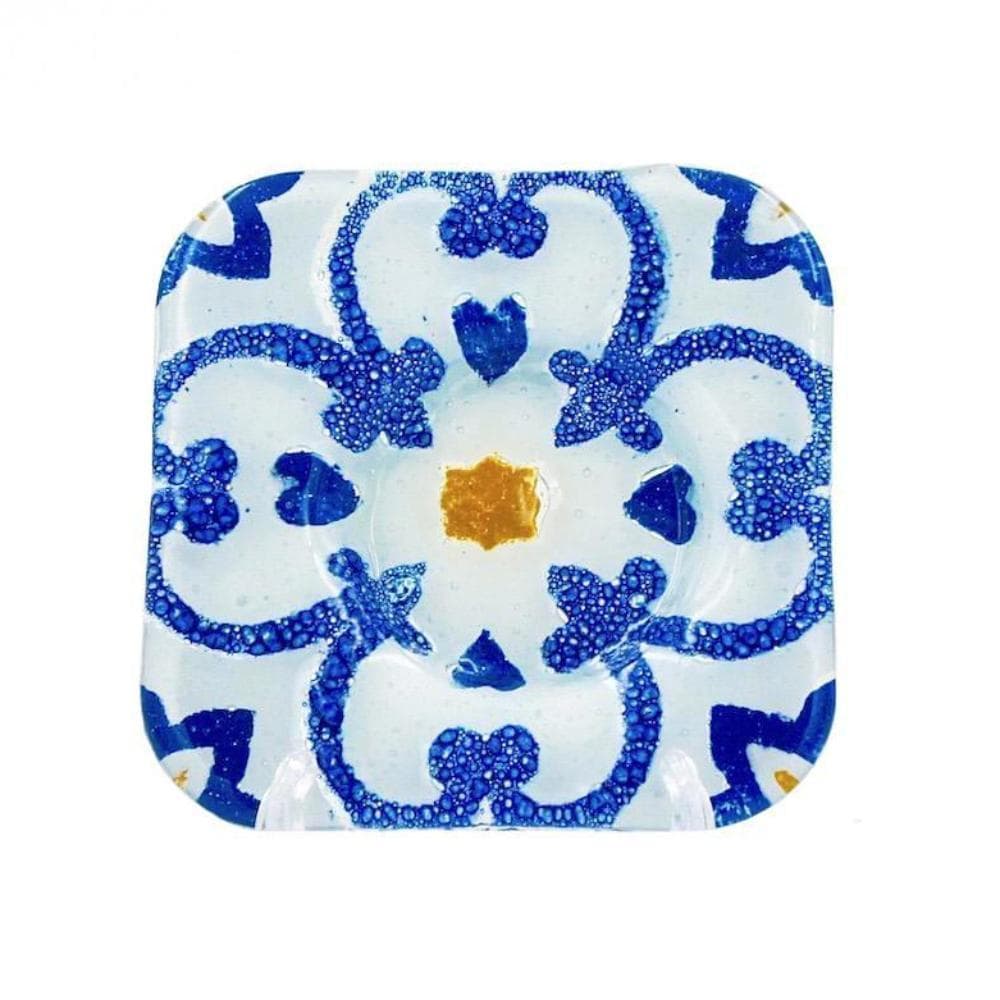 Azulejos | Fused Glass Cup and Saucer