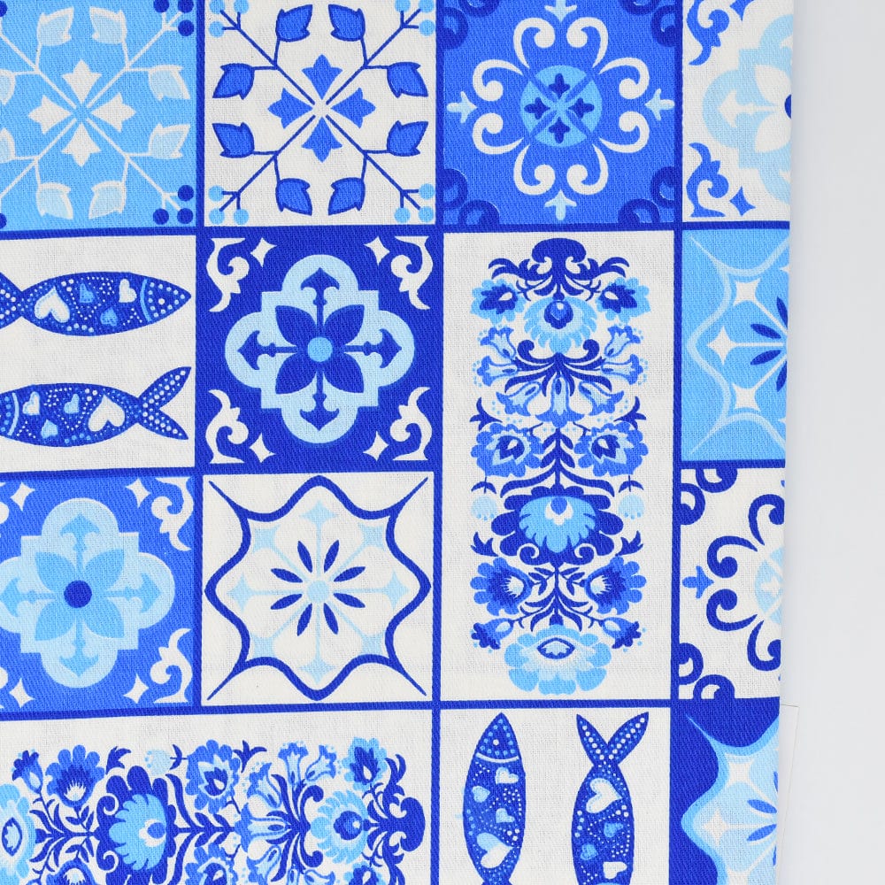 Azulejos I Cotton Tablecloth