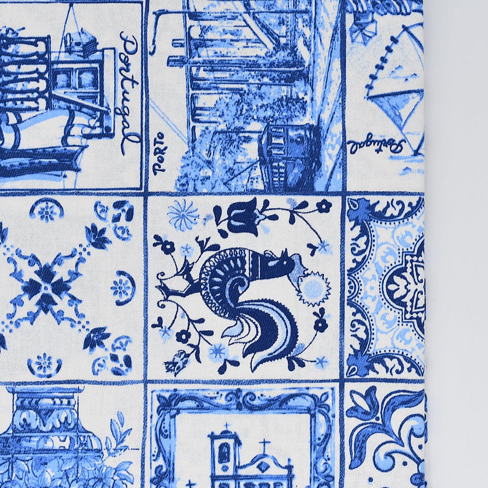 Azulejos I Cotton Tablecloth