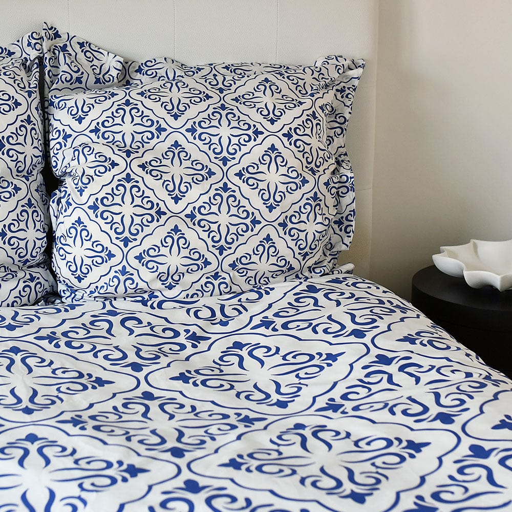 Azulejos I Duvet Cover - Blue & White