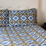 Azulejos I Duvet Cover - Blue & Yellow