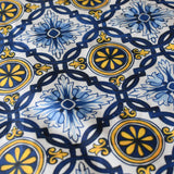 Azulejos I Duvet Cover - Blue & Yellow