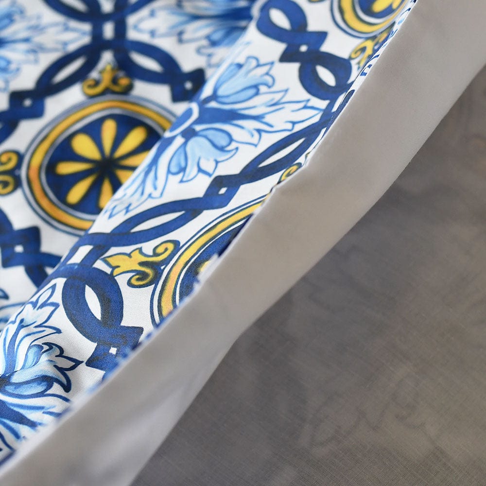 Azulejos I Duvet Cover - Blue & Yellow