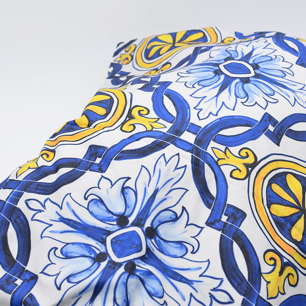 Azulejos I Pillow Cover - Blue & Yellow