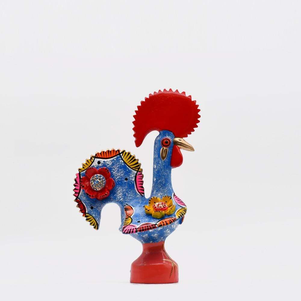 Barcelos Rooster by Prazeres Côta 10" - Blue