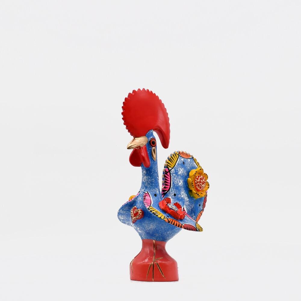 Barcelos Rooster by Prazeres Côta 10" - Blue