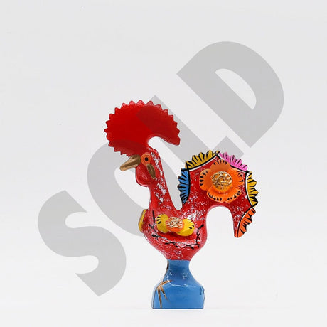 Barcelos Rooster by Prazeres Côta 10" - Red