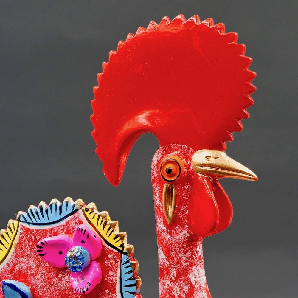 Barcelos Rooster by Prazeres Côta 10" - Red