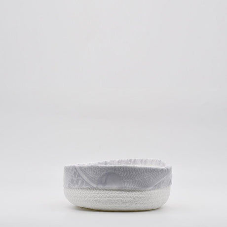 Bathroom Cotton Basket - White & grey