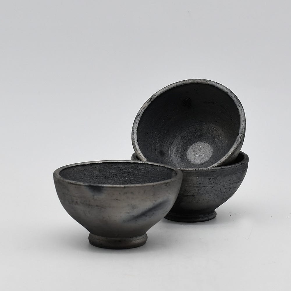 Black Terracotta Small Cup from Bisalhães - 3 pieces