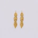 Brincos À Rei I Gold-plated Silver Filigree Earrings - 2.4"