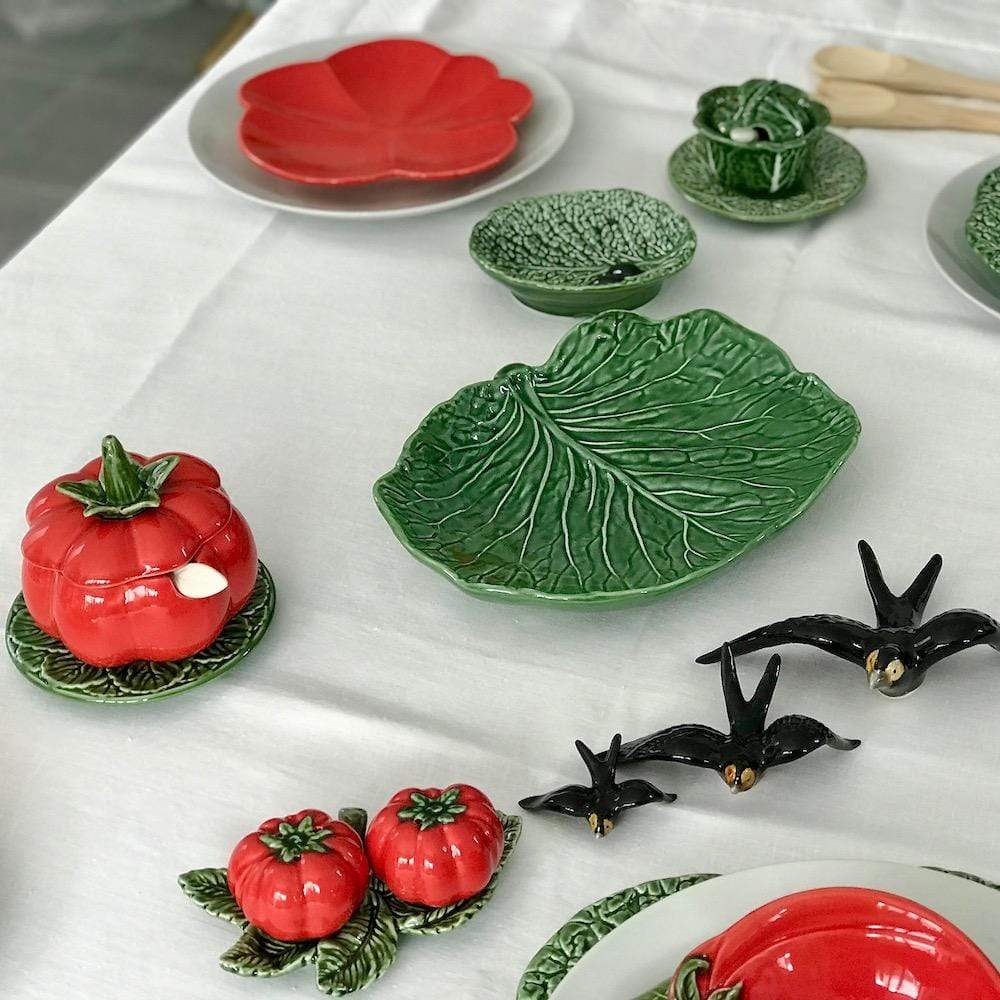 Cabbage Leaf-shaped Ceramic Dinner Plate