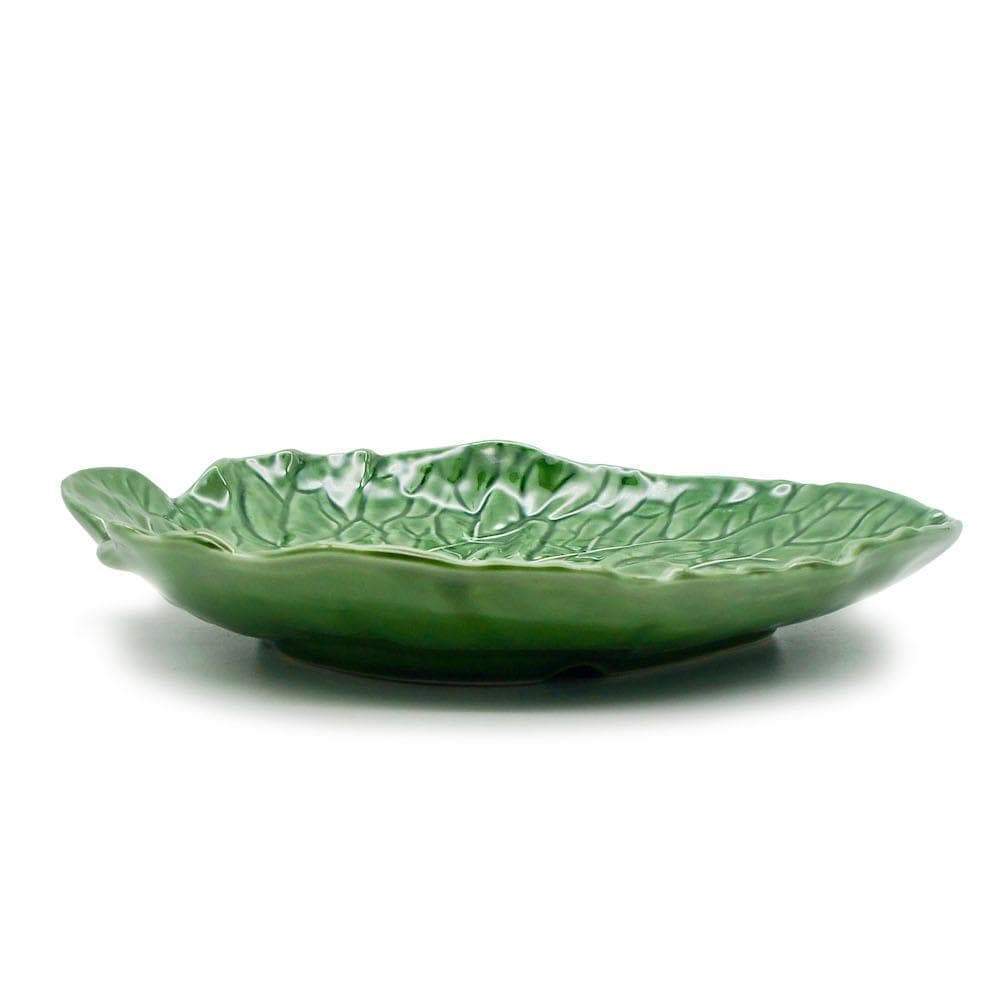 Cabbage Leaf-shaped Ceramic Starter Plate