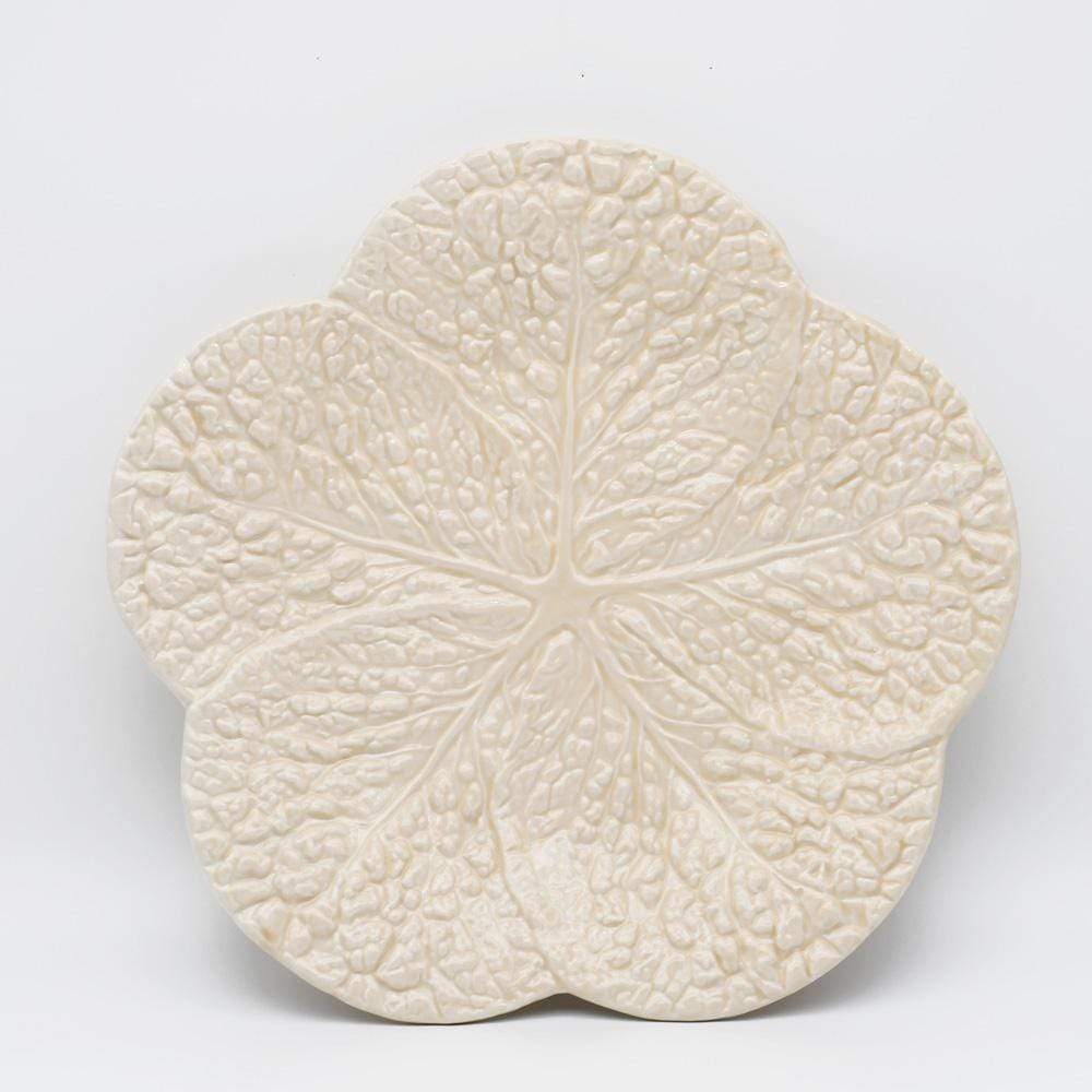 Cabbage-shaped Ceramic Charger Plate - Off-White