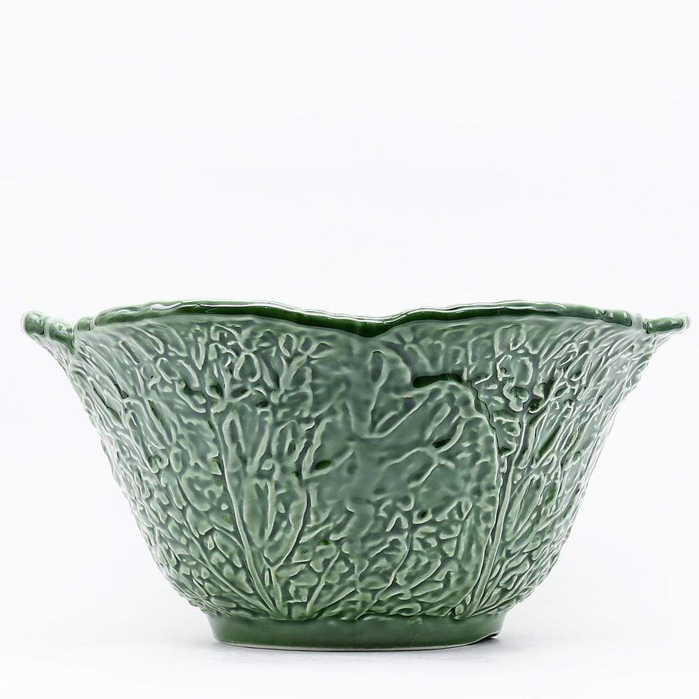 Cabbage-shaped Ceramic Salad Bowl - Green