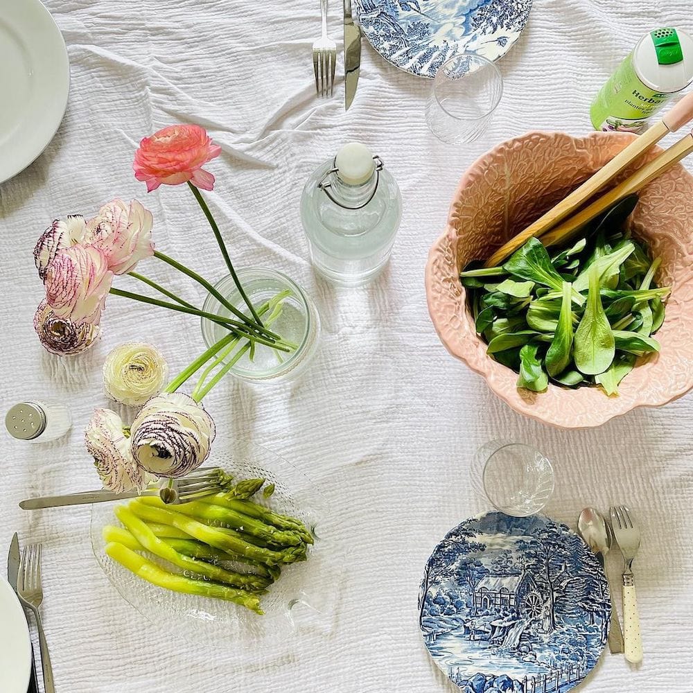 Cabbage-shaped Ceramic Salad Bowl - Pink