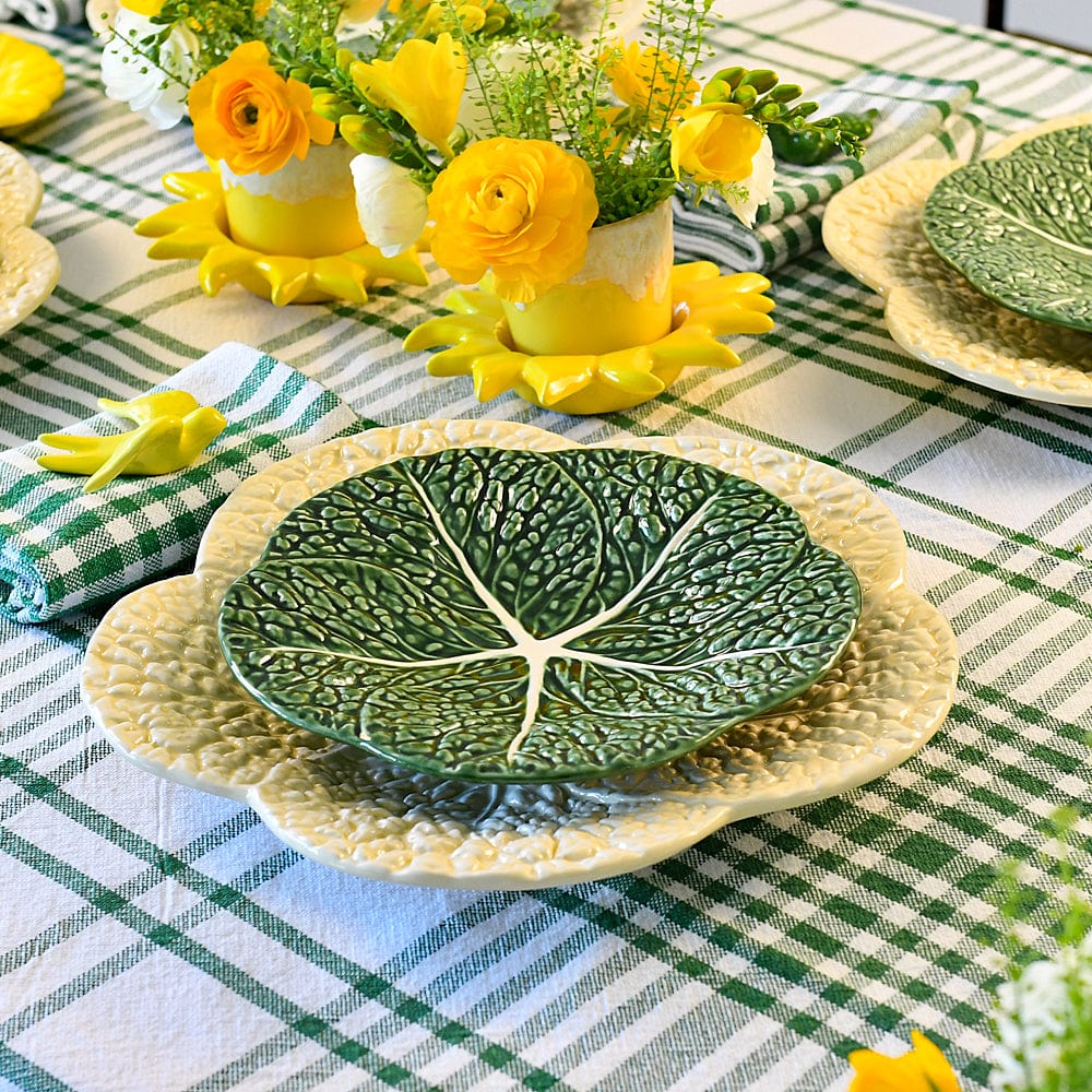 Cabbage-shaped Ceramic Starter Plate - Green