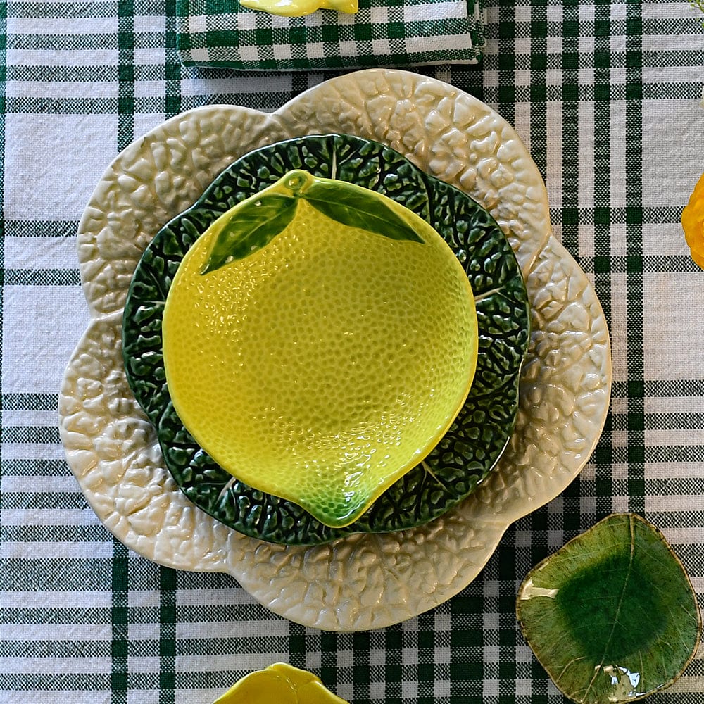 Cabbage-shaped Ceramic Starter Plate - Green