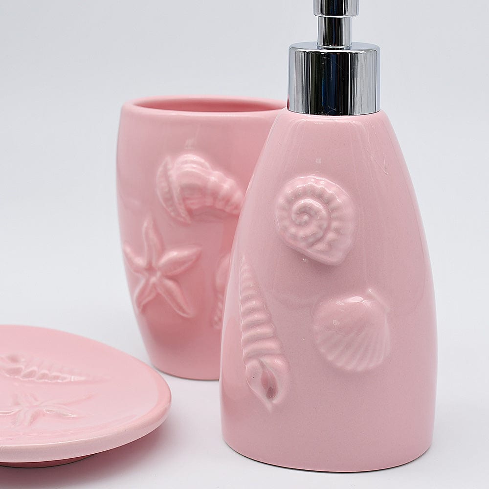 Ceramic Bathroom Set - Pink