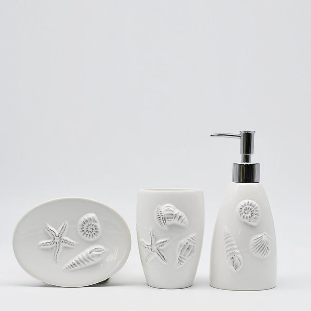 Ceramic Bathroom Set - White