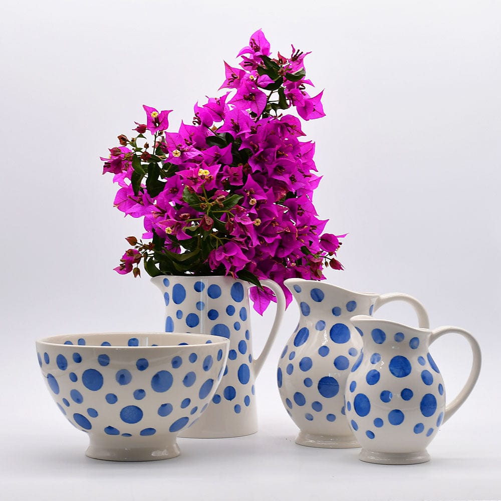 Ceramic Carafe with Blue Dots