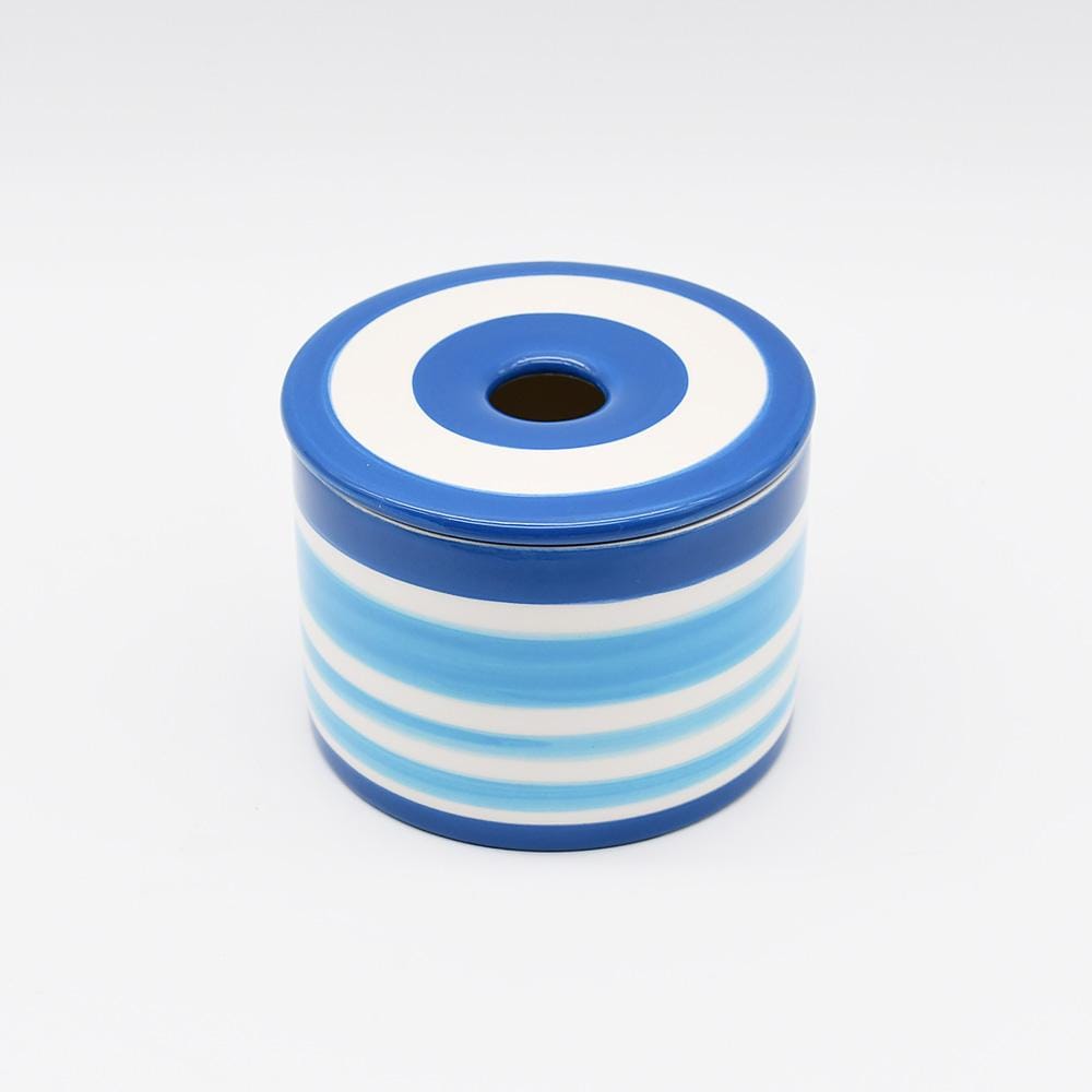 Ceramic Cotton Box - Blue