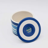 Ceramic Cotton Box - Blue