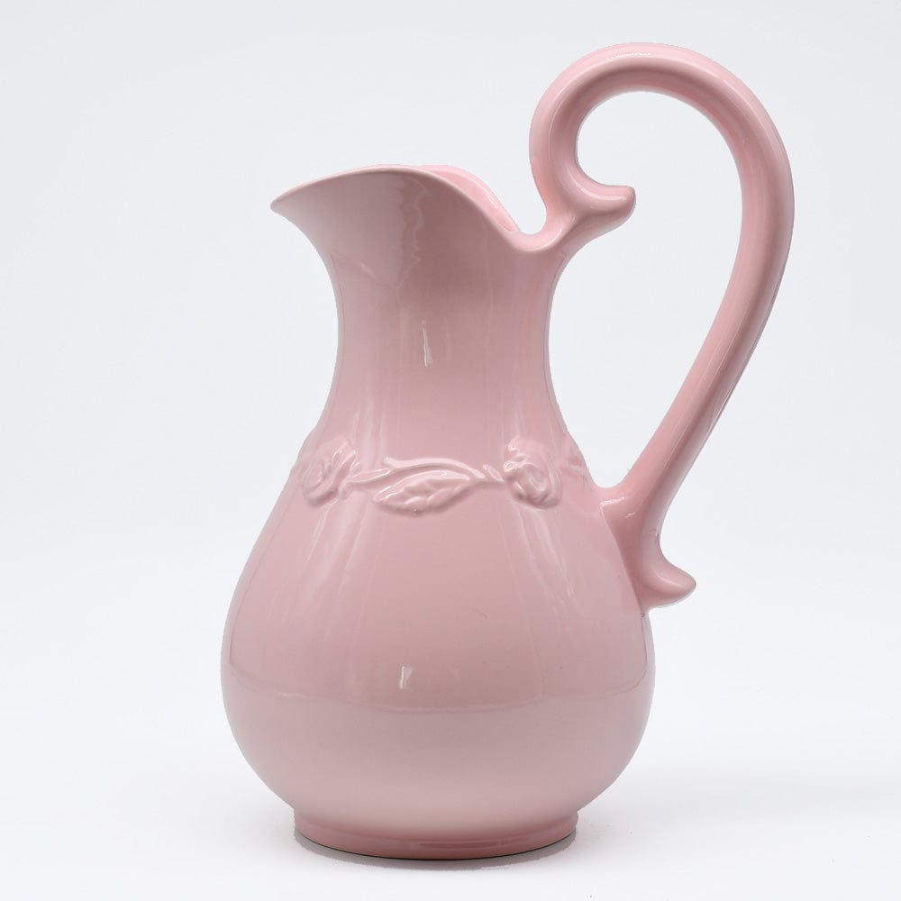 Ceramic Pitcher and Washbasin - Pink