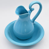 Ceramic Pitcher and Washbasin - Turquoise