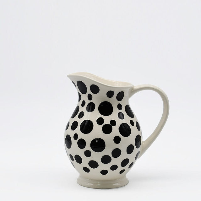 Ceramic Pitcher with Black Dots