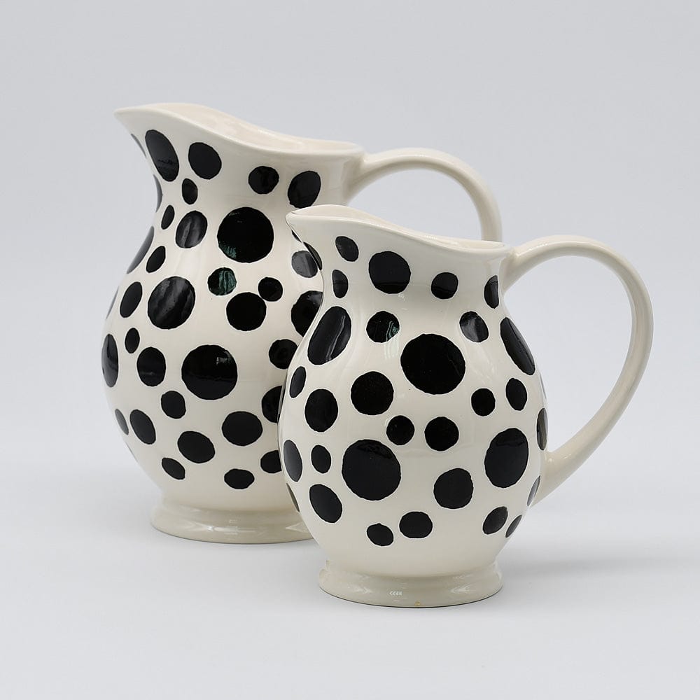 Ceramic Pitcher with Black Dots