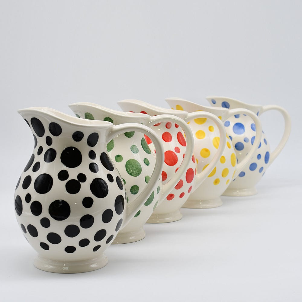 Ceramic Pitcher with Black Dots