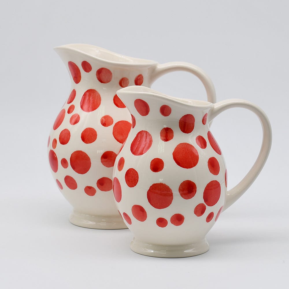 Ceramic Pitcher with Red Dots