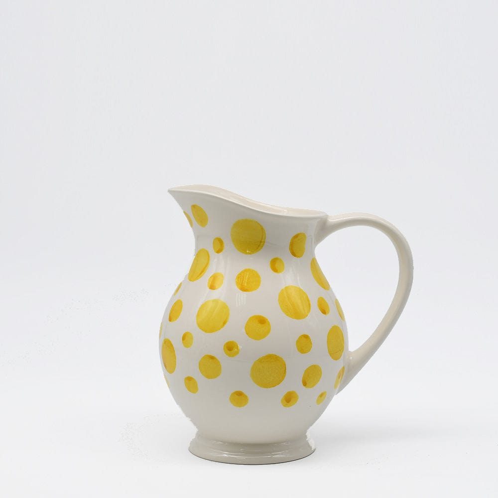 Ceramic Pitcher with Yellow Dots