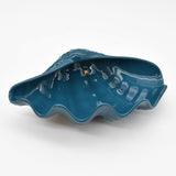 Ceramic Seashell 8.3" - Teal Blue