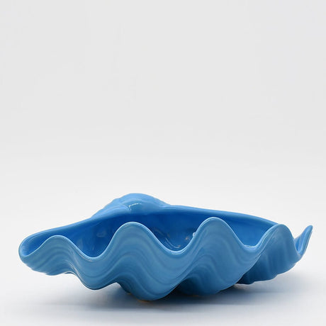 Ceramic Seashell 8.3" - Turquoise Blue